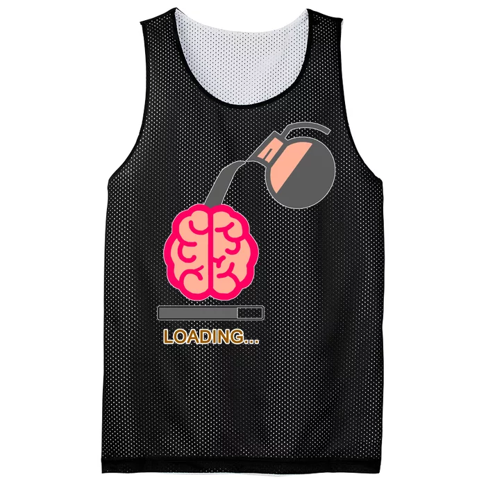 Coffee Loading Brain Mesh Reversible Basketball Jersey Tank