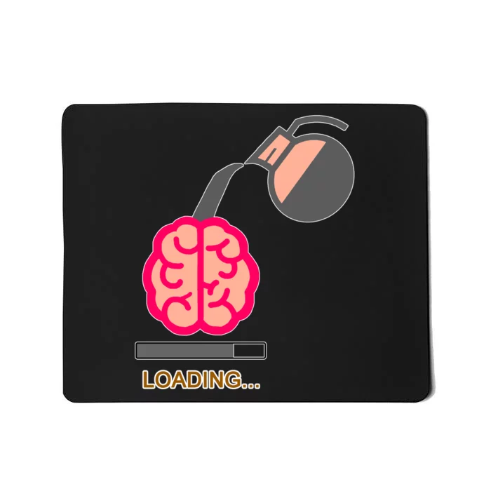 Coffee Loading Brain Mousepad