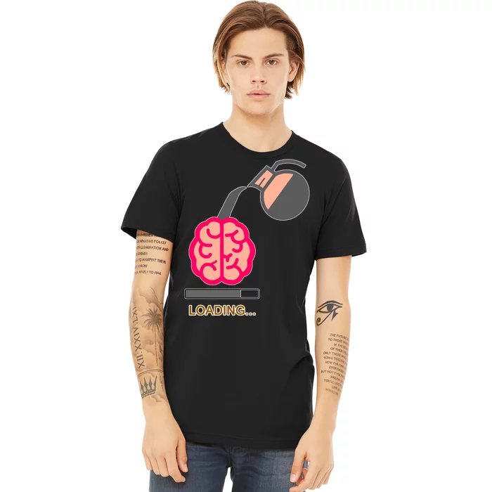 Coffee Loading Brain Premium T-Shirt