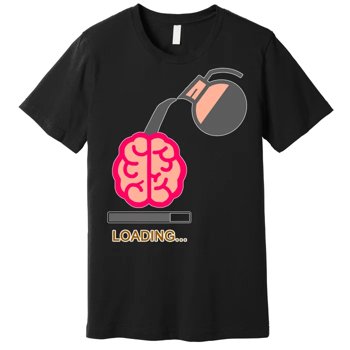 Coffee Loading Brain Premium T-Shirt