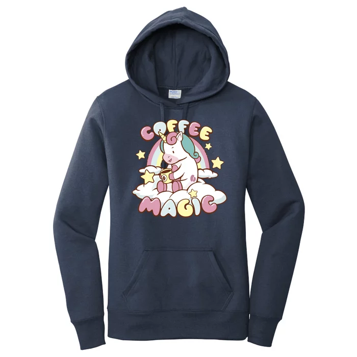 Coffee Magic Unicorn Women's Pullover Hoodie