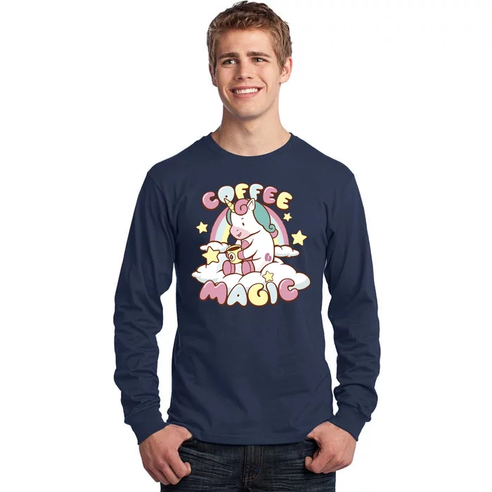 Coffee Magic Unicorn Tall Long Sleeve T-Shirt