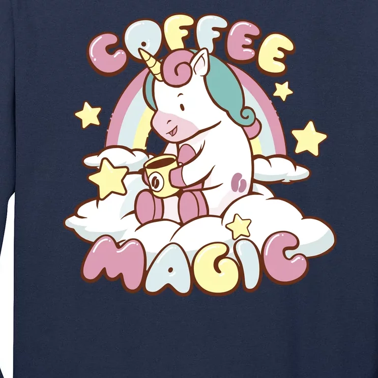 Coffee Magic Unicorn Tall Long Sleeve T-Shirt