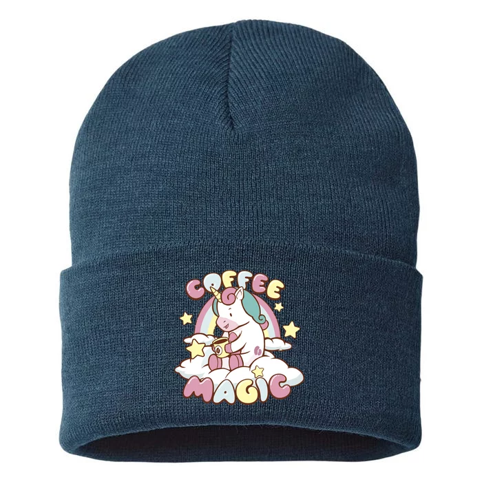 Coffee Magic Unicorn Sustainable Knit Beanie