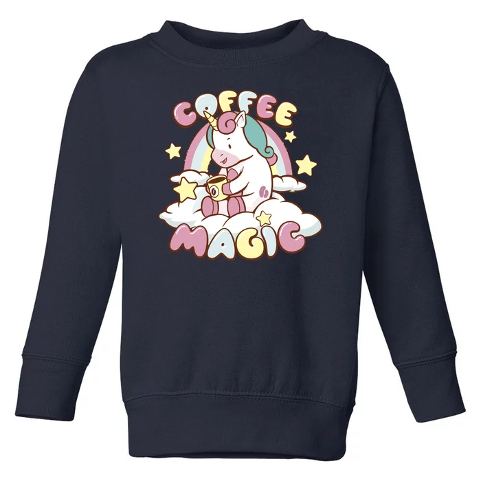 Coffee Magic Unicorn Toddler Sweatshirt