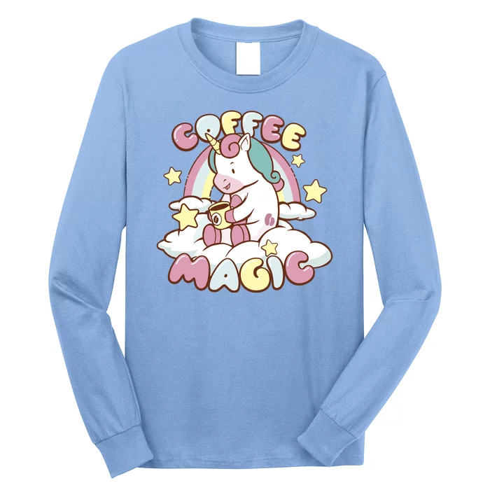 Coffee Magic Unicorn Long Sleeve Shirt