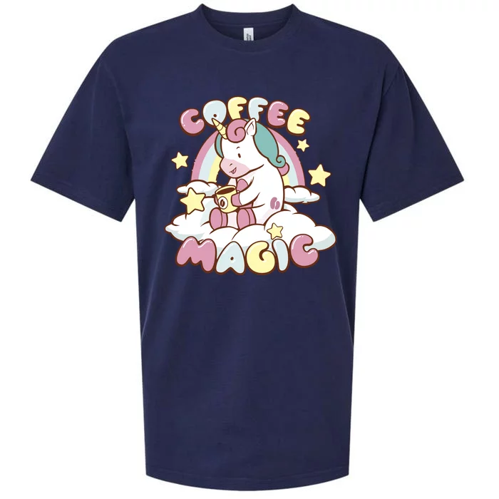 Coffee Magic Unicorn Sueded Cloud Jersey T-Shirt