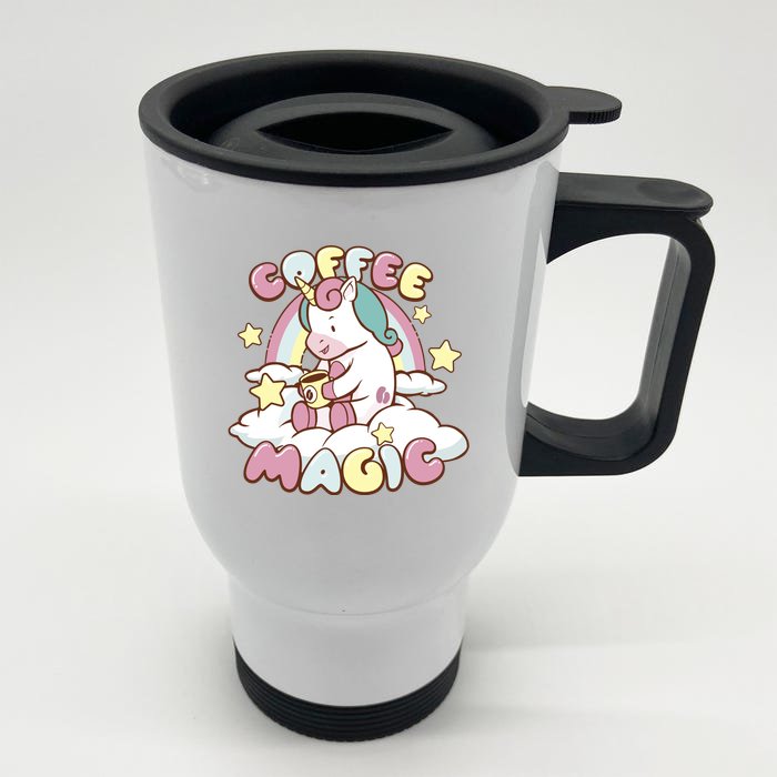 Coffee Magic Unicorn Front & Back Stainless Steel Travel Mug