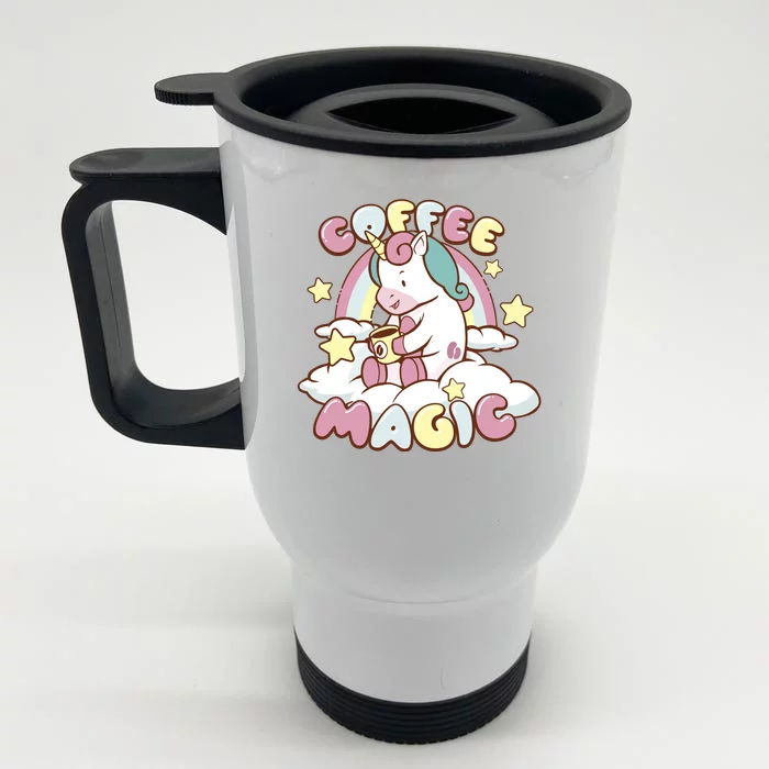 Coffee Magic Unicorn Front & Back Stainless Steel Travel Mug