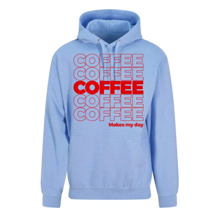 Coffee Makes My Day Thank You Bag Parody Unisex Surf Hoodie