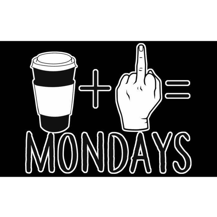 Coffee Plus Middle Finger Equals Monday Bumper Sticker