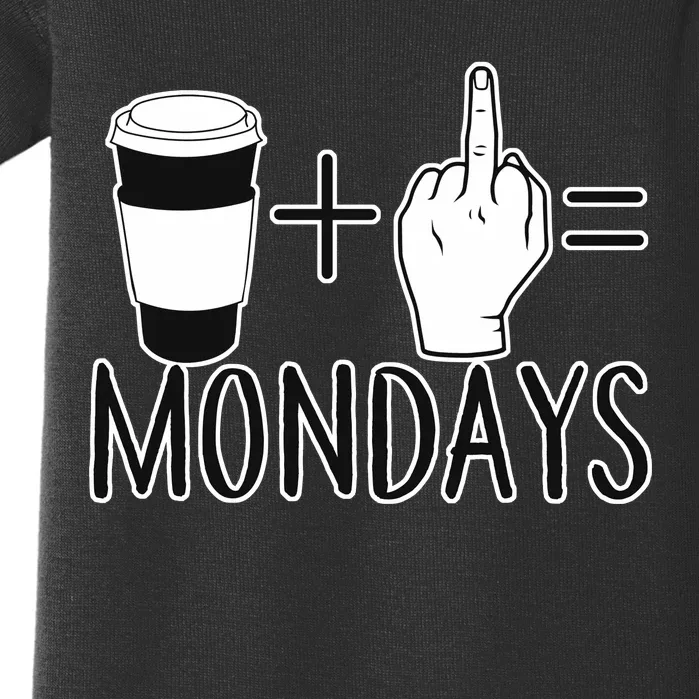 Coffee Plus Middle Finger Equals Monday Baby Bodysuit