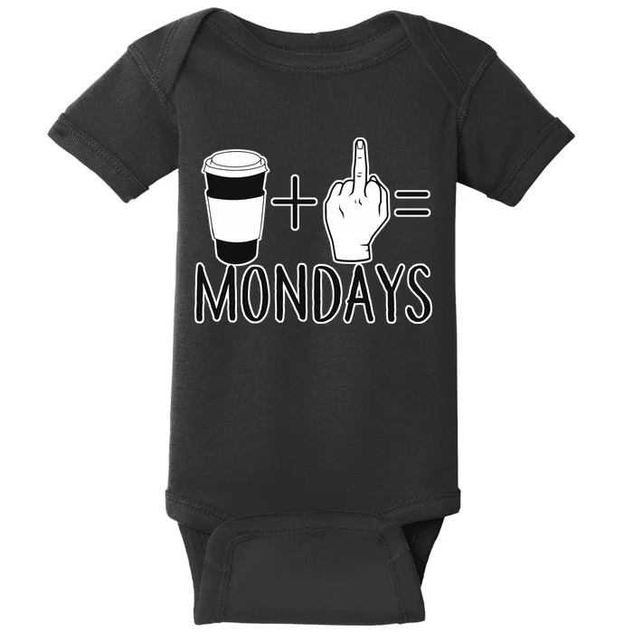 Coffee Plus Middle Finger Equals Monday Baby Bodysuit