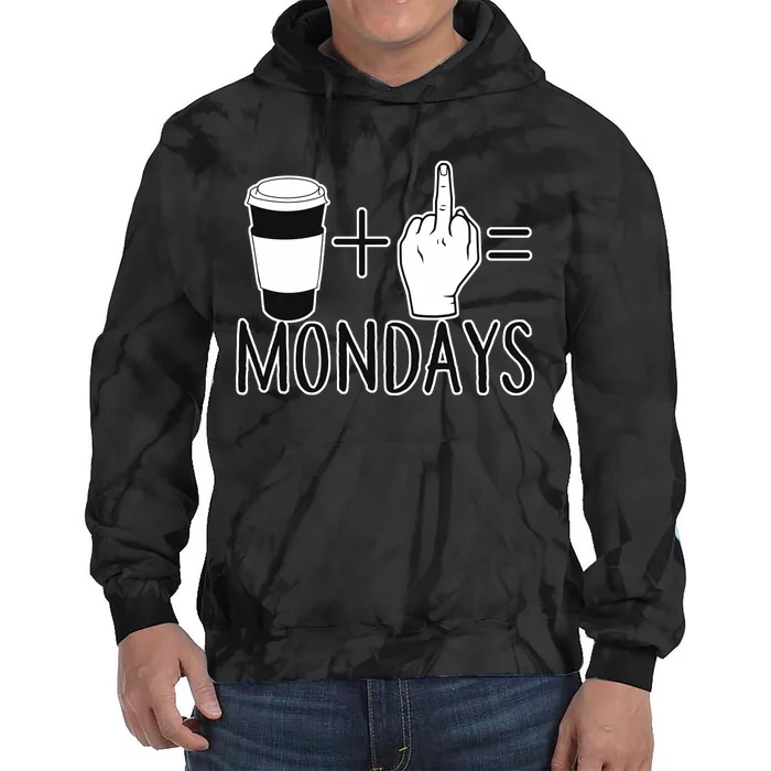 Coffee Plus Middle Finger Equals Monday Tie Dye Hoodie