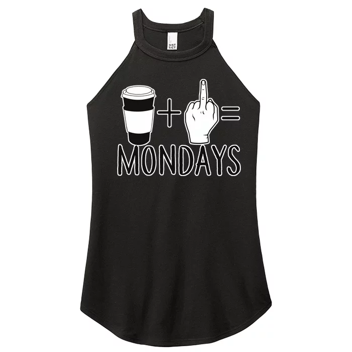 Coffee Plus Middle Finger Equals Monday Women’s Perfect Tri Rocker Tank