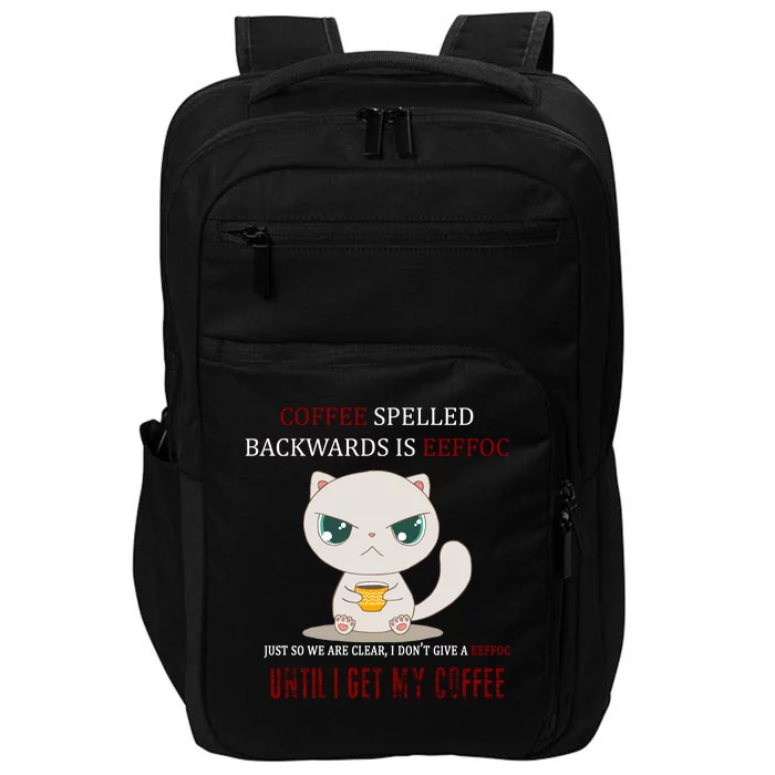 Coffee Spelled Backwards EEFOC Impact Tech Backpack