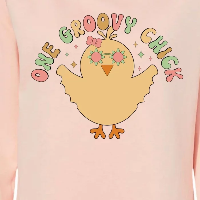 Cute One Groovy Chick Easter Day Womens California Wash Sweatshirt