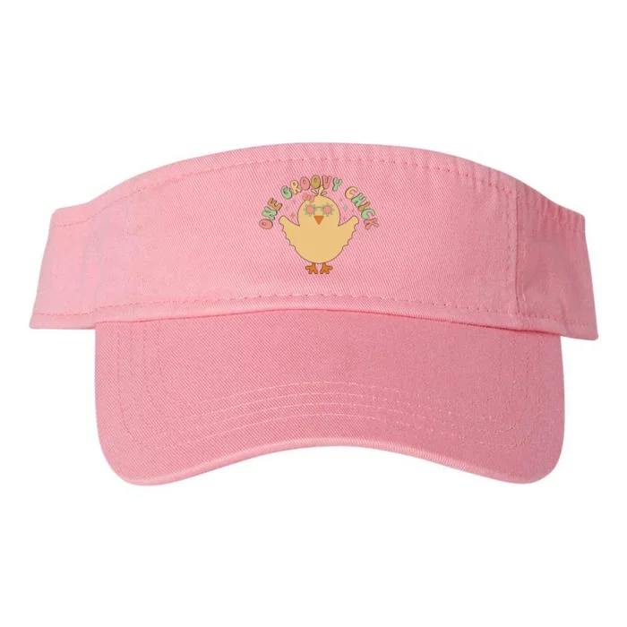 Cute One Groovy Chick Easter Day Valucap Bio-Washed Visor