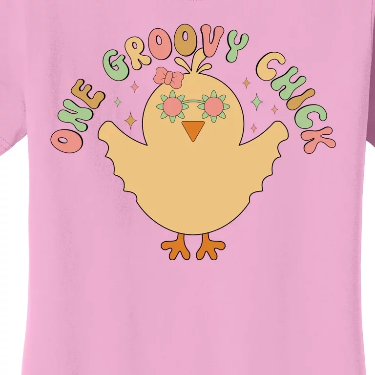 Cute One Groovy Chick Easter Day Women's T-Shirt