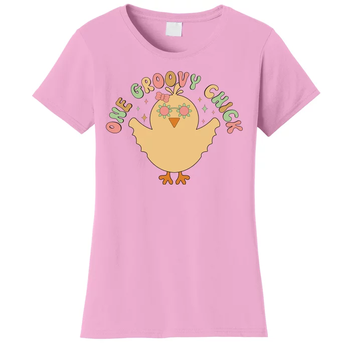 Cute One Groovy Chick Easter Day Women's T-Shirt