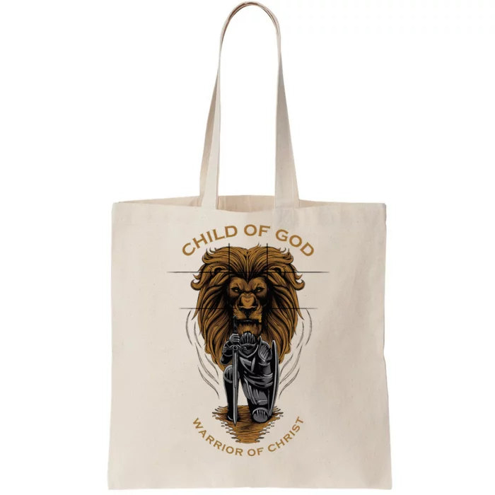 Child Of God Warrior Of Christ Jesus Christian Faith Tote Bag