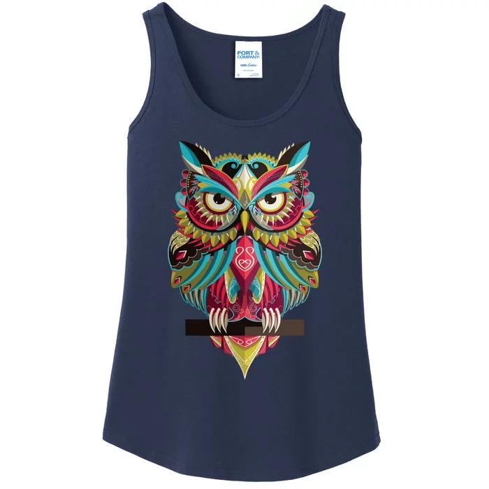 Cool Owl Graphic Tees Cute Graphic Design Illustration Owl Ladies Essential Tank