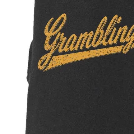 City Of Grambling La Varsity Script Sports Jersey Style Doggie 3-End Fleece Hoodie