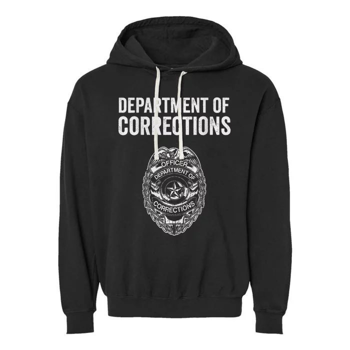 Correctional Officer Gifts Department Of Corrections Garment-Dyed Fleece Hoodie