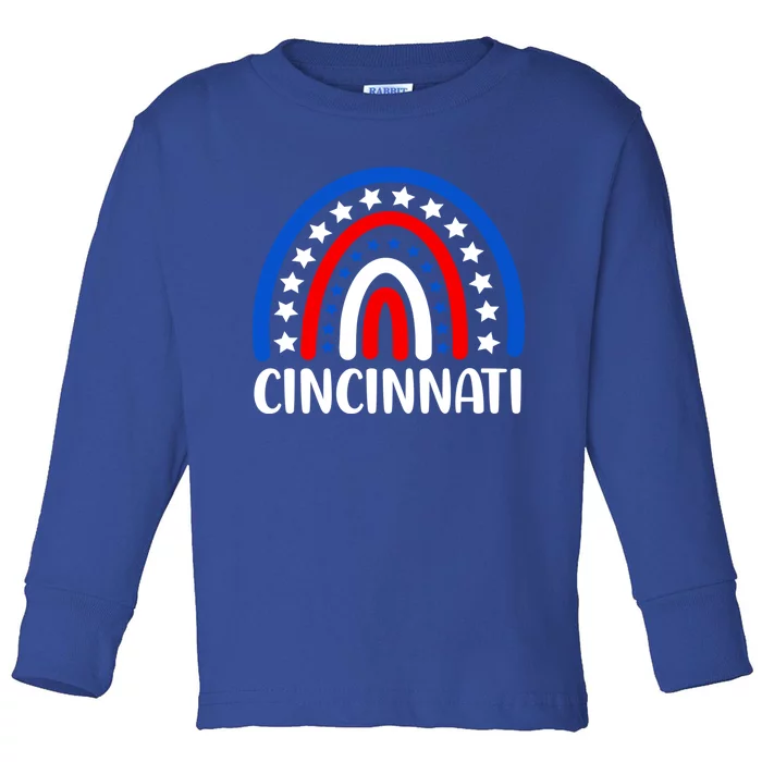 Cincinnati Ohio Gift I Love Cincinnati Usa Gift Toddler Long Sleeve Shirt