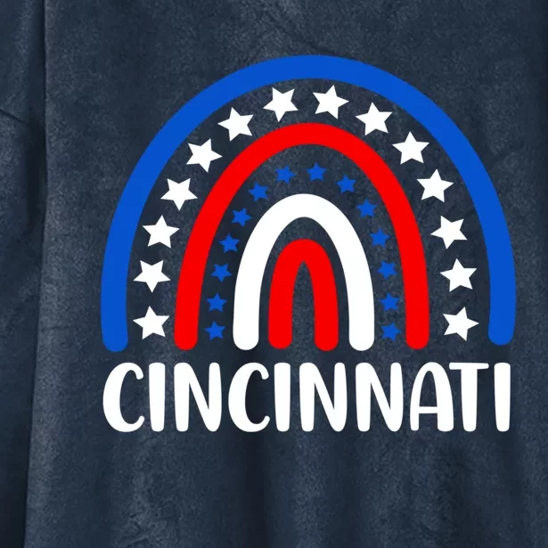 Cincinnati Ohio Gift I Love Cincinnati Usa Gift Hooded Wearable Blanket