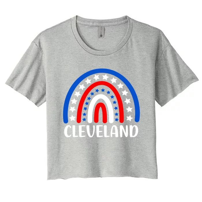 Cleveland Ohio Gift I Love Cleveland Ohio Usa Great Gift Women's Crop Top Tee