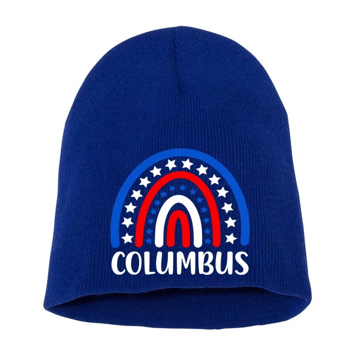 Columbus Ohio Gift I Love Columbus Ohio Usa Gift Short Acrylic Beanie