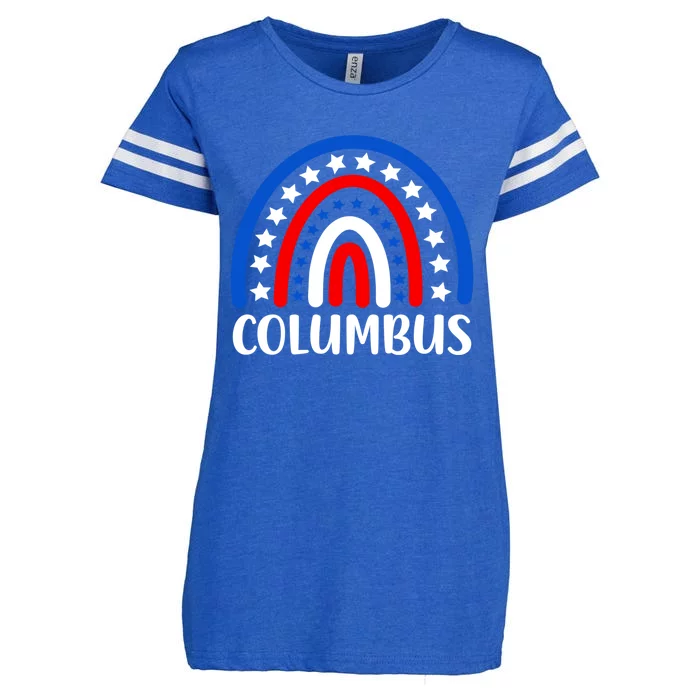 Columbus Ohio Gift I Love Columbus Ohio Usa Gift Enza Ladies Jersey Football T-Shirt