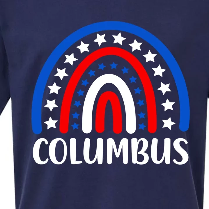 Columbus Ohio Gift I Love Columbus Ohio Usa Gift Sueded Cloud Jersey T-Shirt