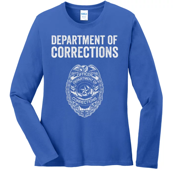 Correctional Officer Gifts Department Of Corrections Ladies Long Sleeve Shirt