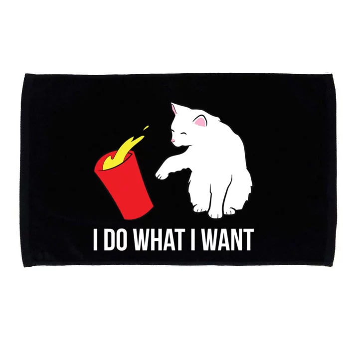 Cat Owner Gift Love Cats I Do What I Want Funny Cat Gift Microfiber Hand Towel