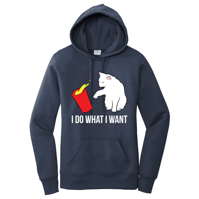 Cat Owner Gift Love Cats I Do What I Want Funny Cat Gift Women's Pullover Hoodie