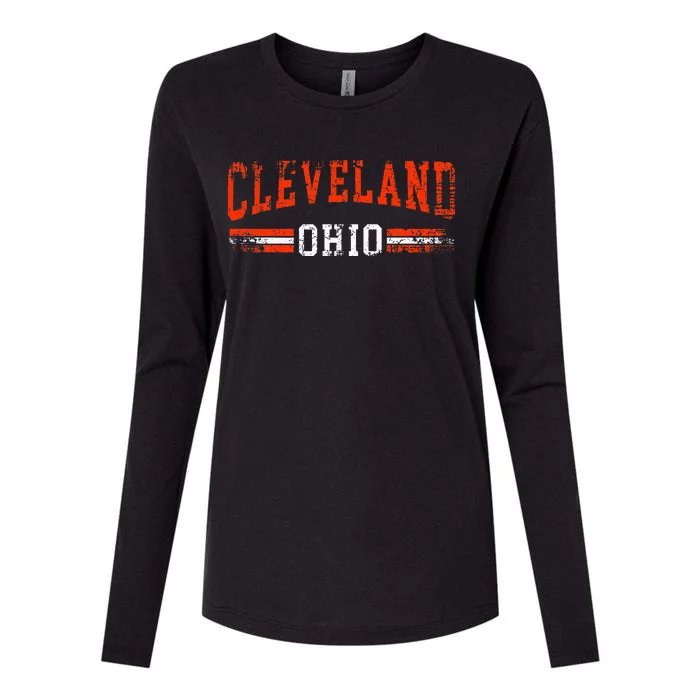 Cleveland Ohio Gift Womens Cotton Relaxed Long Sleeve T-Shirt