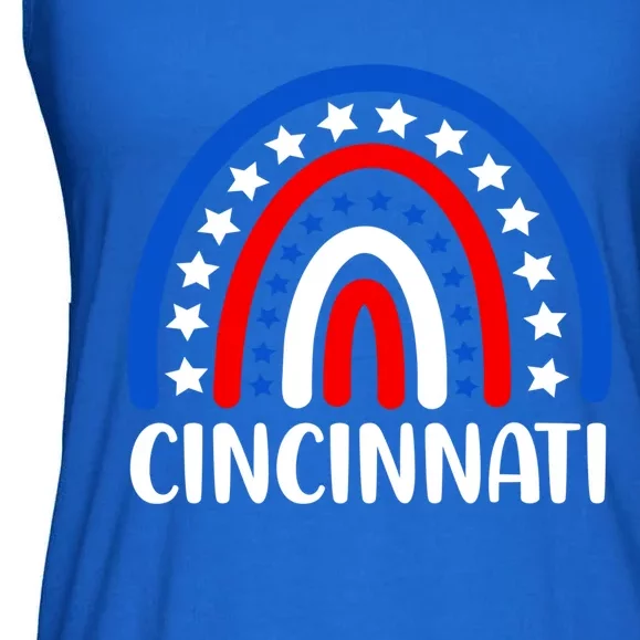 Cincinnati Ohio Gift I Love Cincinnati Usa Cute Gift Ladies Essential Flowy Tank