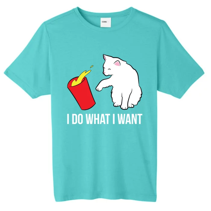 Cat Owner Gift Love Cats I Do What I Want Funny Cat Gift ChromaSoft Performance T-Shirt