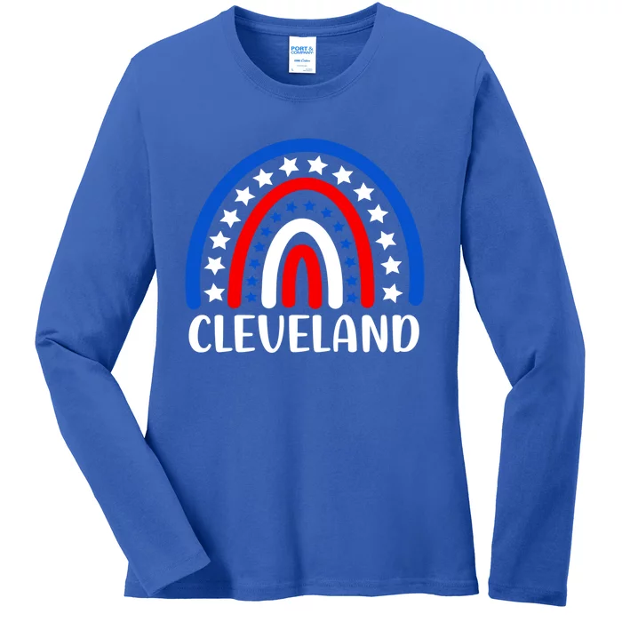 Cleveland Ohio Gift I Love Cleveland Ohio Usa Cute Gift Ladies Long Sleeve Shirt