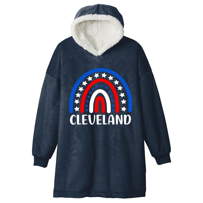 Cleveland Ohio Gift I Love Cleveland Ohio Usa Cute Gift Hooded Wearable Blanket