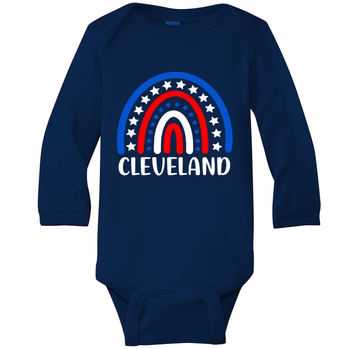 Cleveland Ohio Gift I Love Cleveland Ohio Usa Cute Gift Baby Long Sleeve Bodysuit