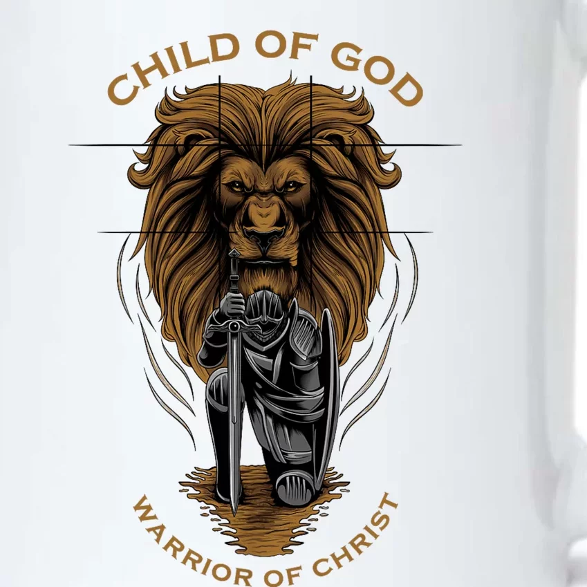 Child Of God Warrior Of Christ Jesus Christian Faith Graphic Black Color Changing Mug