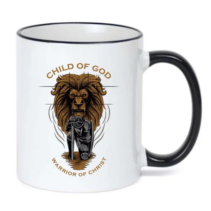 Child Of God Warrior Of Christ Jesus Christian Faith Graphic Black Color Changing Mug