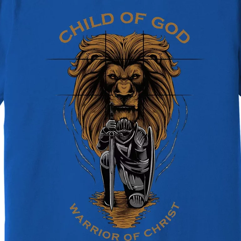 Child Of God Warrior Of Christ Jesus Christian Faith Graphic Premium T-Shirt