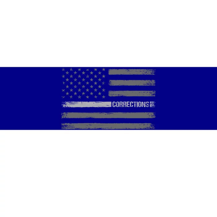 Correctional Officer Gift Meaningful Gift Thin Silver Line American Flag Cute Gi Bumper Sticker