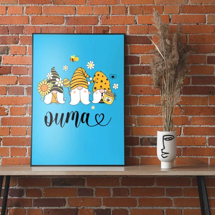 Cute Ouma Gnomes With Bees And Sunflower Country Style Cute Gift Poster