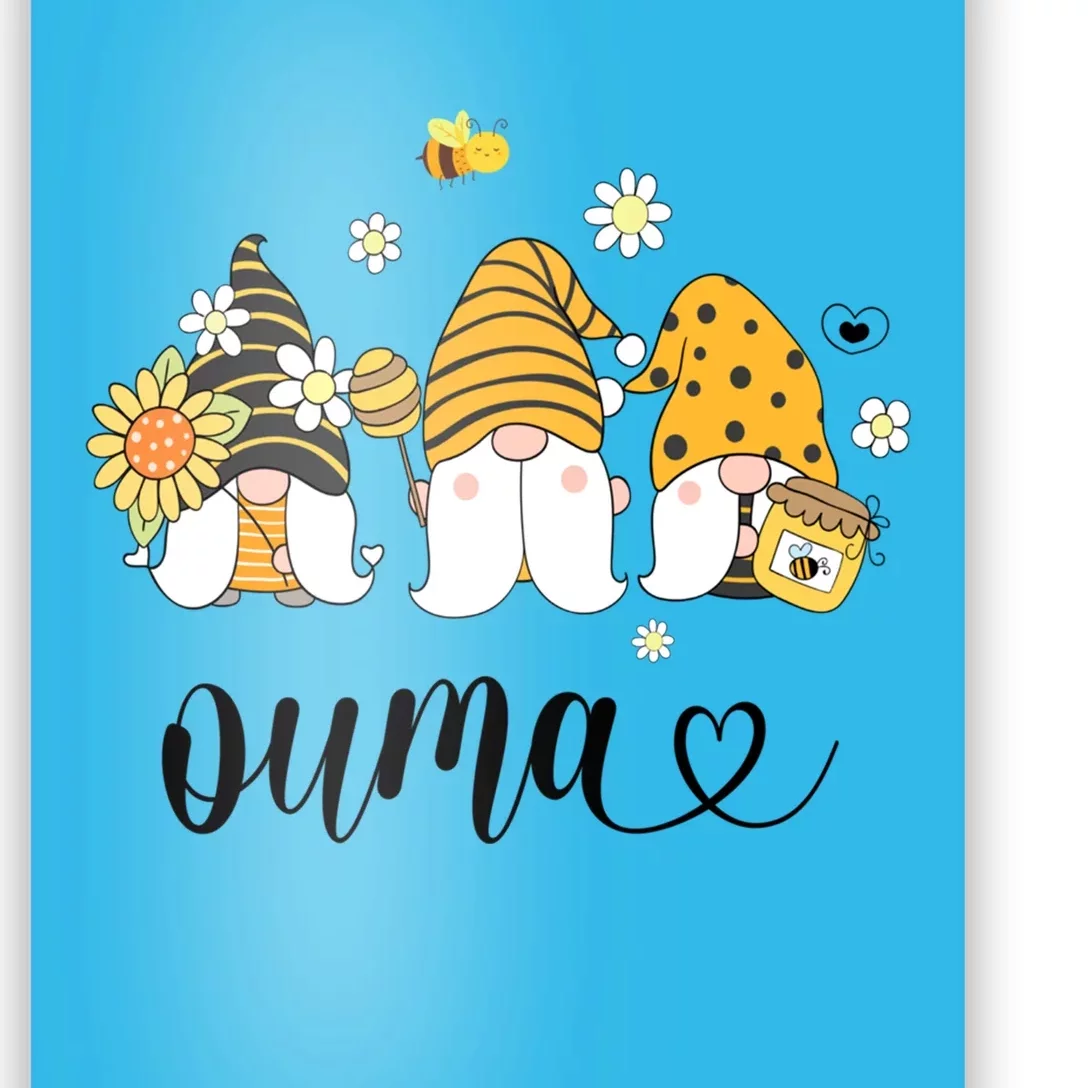 Cute Ouma Gnomes With Bees And Sunflower Country Style Cute Gift Poster