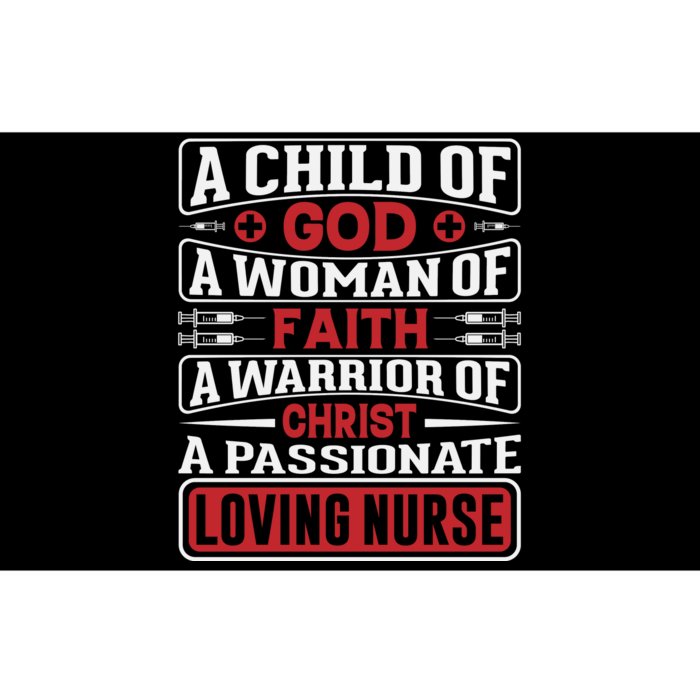 Child Of God Faithful Nurse Apparel Bumper Sticker